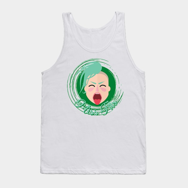 Miss Fits Misfits Funny Angry Woman Design Tank Top by nathalieaynie